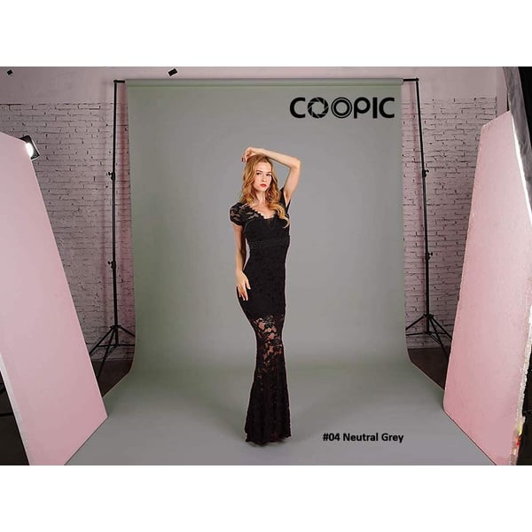 Coopic 1.35m X 11m Background Backdrop Paper For Photo Studio Portrait Seamless Collapsible Photography Background Backdrop Classic Fashion For Studio Professional Photographer (neutral Grey) #04