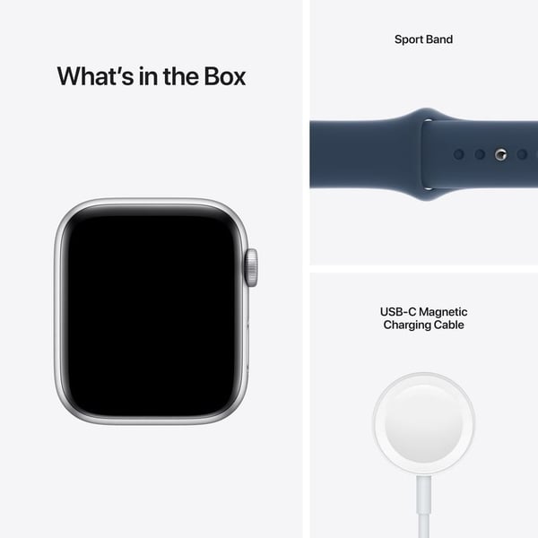 Apple Watch SE GPS 40mm Silver Aluminium Case Abyss Blue Sport Band - Regular Apple Watch SE GPS 40mm Silver Aluminium Case Abyss Blue Sport Band - Regular