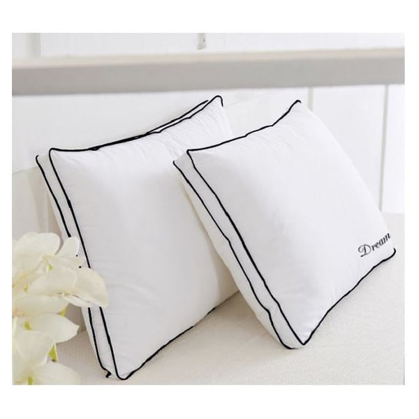 2pcs 100% Cotton Box Pillow Super Soft White