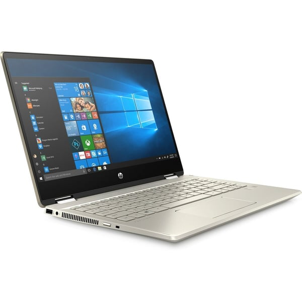 HP Pavilion x360 14-DH1036NE Convertible Touch Laptop - Core i5 1.6GHz 8GB 512GB 2GB Win10 14inch FHD Gold English/Arabic Keyboard HP Pavilion x360 14-DH1036NE Convertible Touch Laptop - Core i5 1.6GHz 8GB 512GB 2GB Win10 14inch FHD Gold English/Arabic Keyboard
