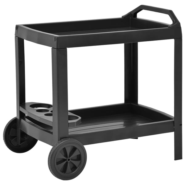 vidaXL Beverage Cart Anthracite 69x53x72 cm Plastic vidaXL Beverage Cart Anthracite 69x53x72 cm Plastic