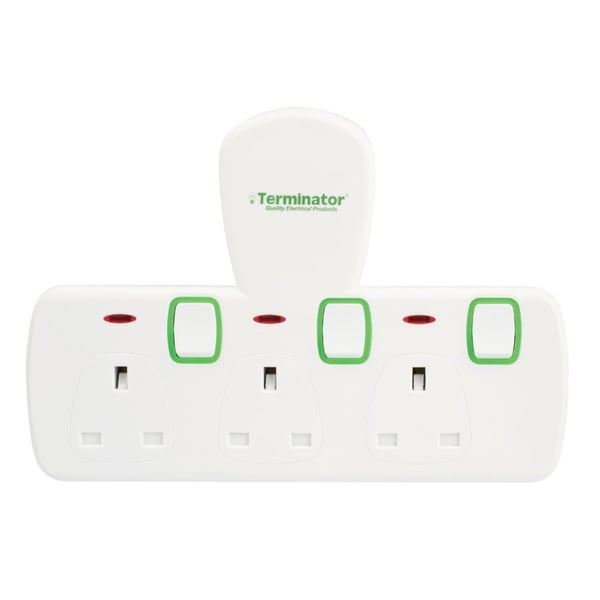 Terminator 13A 3 Way Multi Adaptor T-Socket Tma573T-UK (G)