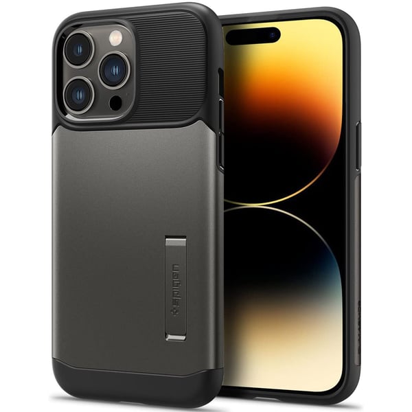 Spigen Slim Armor designed for iPhone 14 Pro case cover (2022) - Gunmetal Spigen Slim Armor designed for iPhone 14 Pro case cover (2022) - Gunmetal