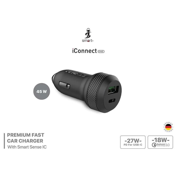 Smart CC06 iConnect 45 Car Charger Black