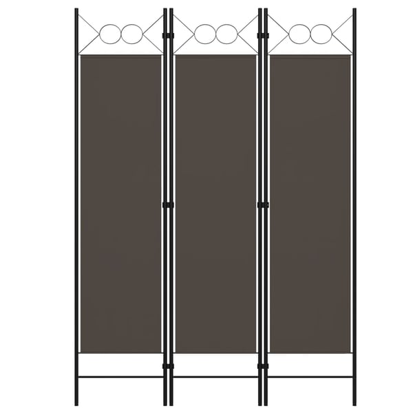 Vidaxl 3-panel Room Divider Anthracite 120x180 Cm