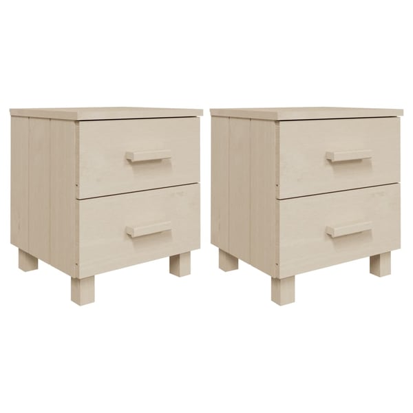 Vidaxl Bedside Cabinets 2 Pcs Honey Brown 40x35x44.5 Cm Solid Pinewood