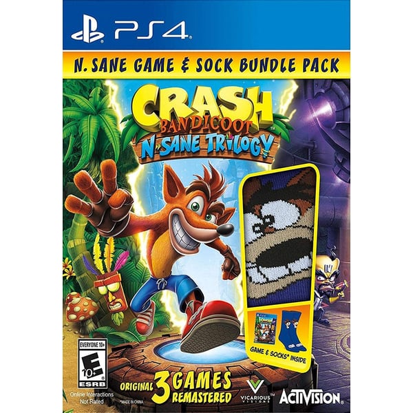 Ps4 Crash Bandicoot N. Sane Trilogy Sock Bundle