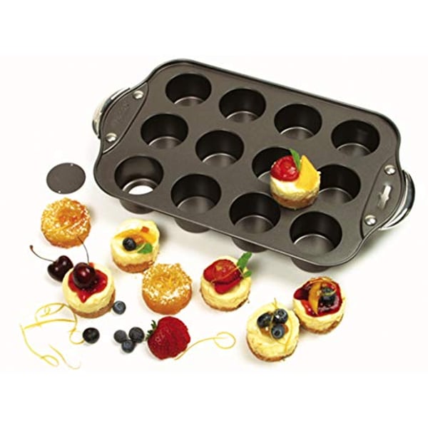 Norpro Nonstick Mini Cheesecake Pan With Handles, 12 Count Norpro Nonstick Mini Cheesecake Pan With Handles, 12 Count