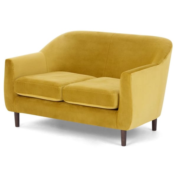 Yellow two shop seater sofa