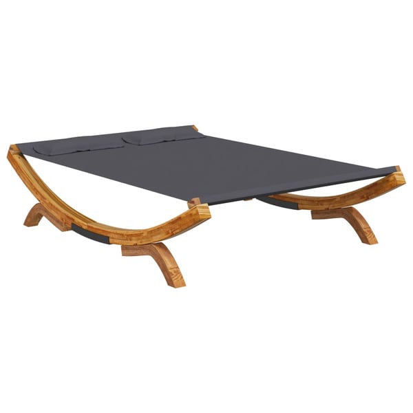 Vidaxl Hammock 165x188.5x46 Cm Solid Bent Wood Anthracite