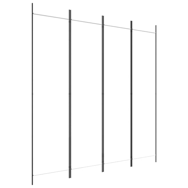 vidaXL 4-Panel Room Divider White 200x200 cm Fabric