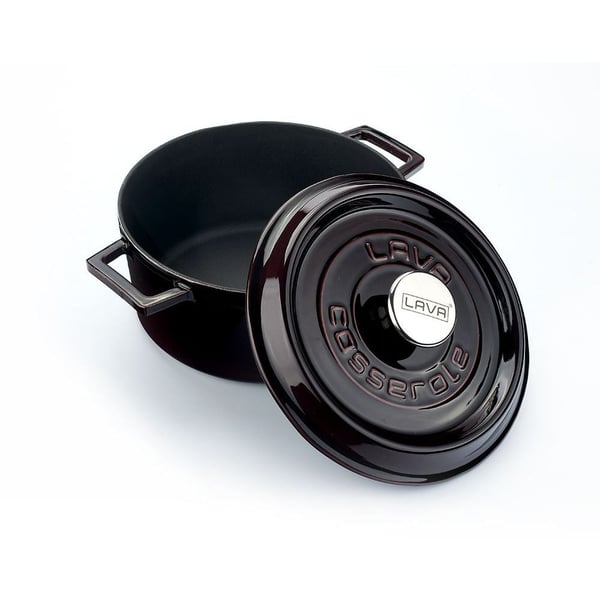 Buy Lava LVYTC24PRK2 Cast Iron Round Pot 24cm Brown Online in UAE