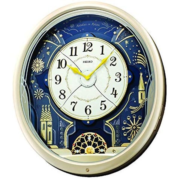 Seiko Multicolor Oval Plastic Analog Clock QXM239S