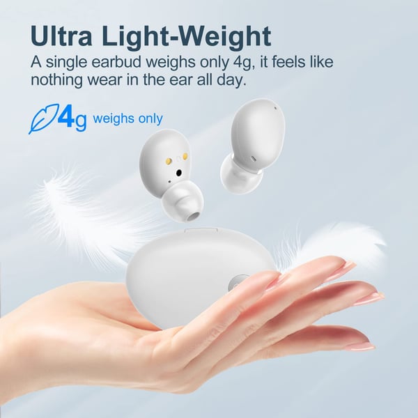 QCY T16 True Wireless Earbuds With 4 Microphone & Cvc8.0 Noise Cancelling In-ear Headphone Touch Control Ultra-low Latency Headset Bluetooth 5.2 Type-c Fast Charge - White QCY T16 True Wireless Earbuds With 4 Microphone & Cvc8.0 Noise Cancelling In-ear Headphone Touch Control Ultra-low Latency Headset Bluetooth 5.2 Type-c Fast Charge - White