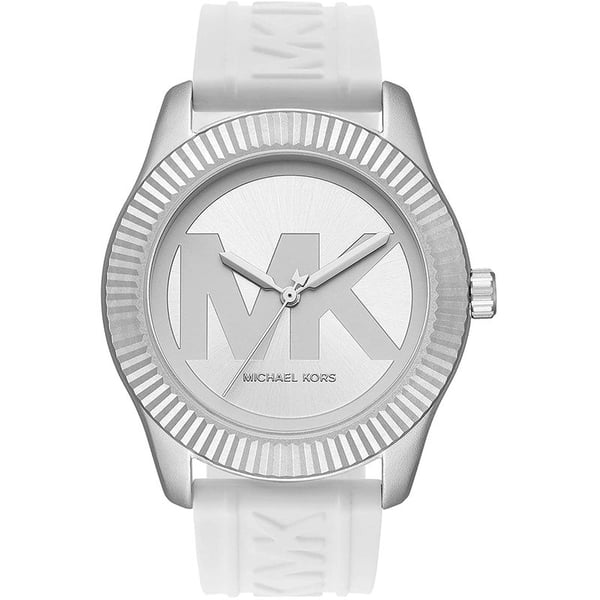 Michael Kors Maddye White Silicone Analog Women Watch MK6800 Michael Kors Maddye White Silicone Analog Women Watch MK6800