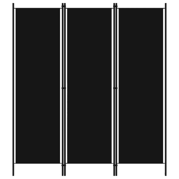 Vidaxl 3-panel Room Divider Black 150x180 Cm Vidaxl 3-panel Room Divider Black 150x180 Cm