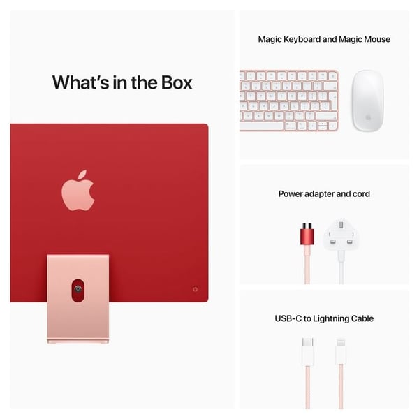 iMac 24-inch (2021) - M1 chip 8GB 256GB 7 Core GPU 24inch Pink English Keyboard iMac 24-inch (2021) - M1 chip 8GB 256GB 7 Core GPU 24inch Pink English Keyboard