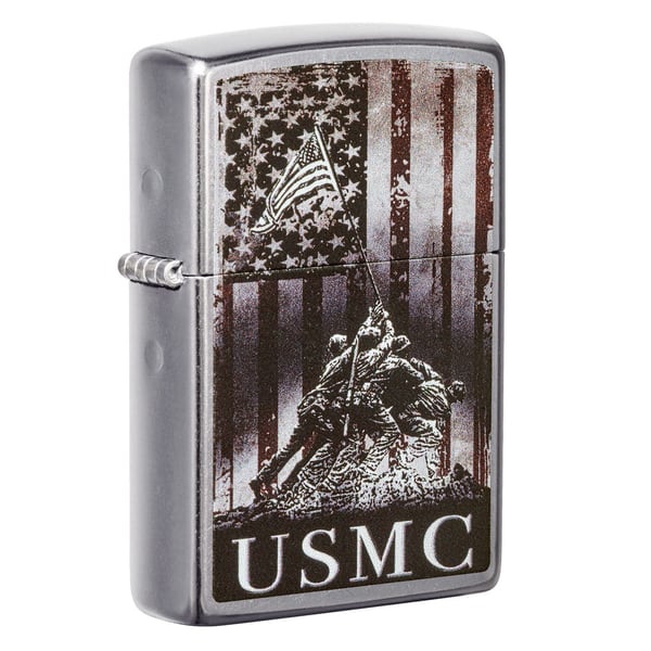 Zippo 49316 U.s. Marine Corps. Street Chrome Windproof Lighter