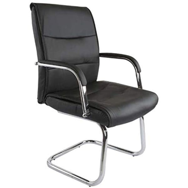 Mahmayi Nova 2203 Executive Chair Black With Chrome Base and Padded Arms (Visitors)