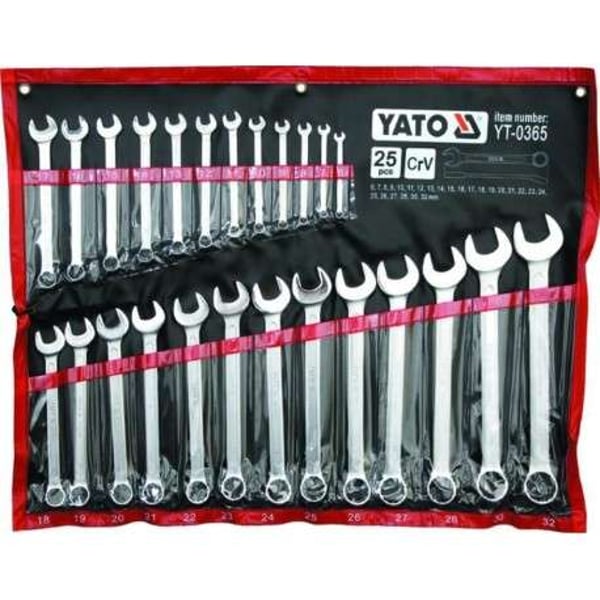 25Pcs Combination Spanner Set (6-32mm) Yato Brand YT-0365 25Pcs Combination Spanner Set (6-32mm) Yato Brand YT-0365