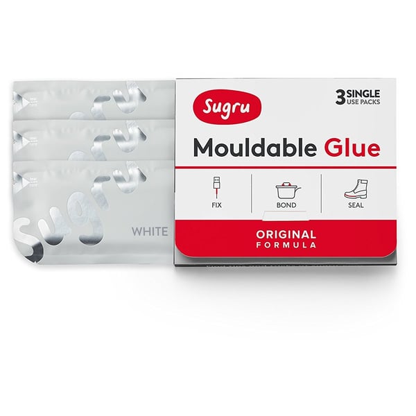 Sugru SWHT3 Mouldable Adhesive Glue 3 In 1 Pack White Sugru SWHT3 Mouldable Adhesive Glue 3 In 1 Pack White