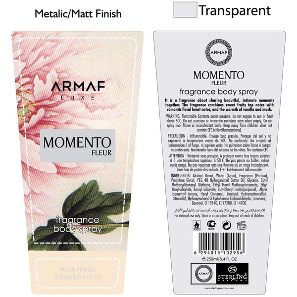 Buy ARMAF Memento Fleur Body Splash For Women 250Ml Online in UAE