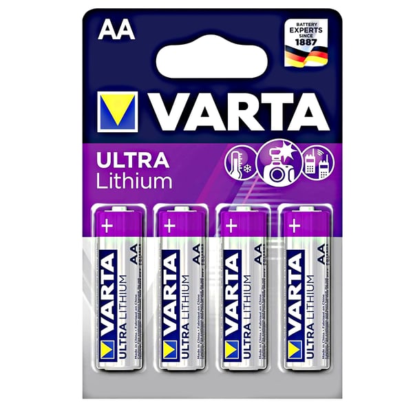 Varta Ultra Lithium Aa Lr06 Batteries (4-battery) Varta Ultra Lithium Aa Lr06 Batteries (4-battery)