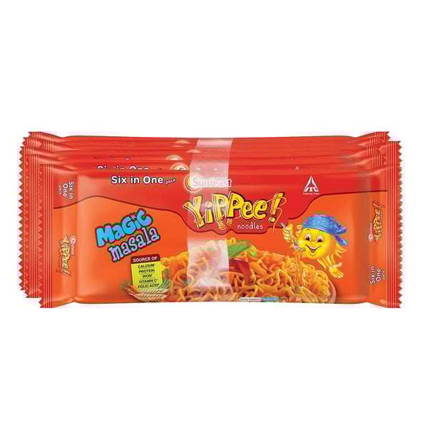 Sunfeast Noodles - Yippee Noodles Magic Masala 360g (Pack of 6)