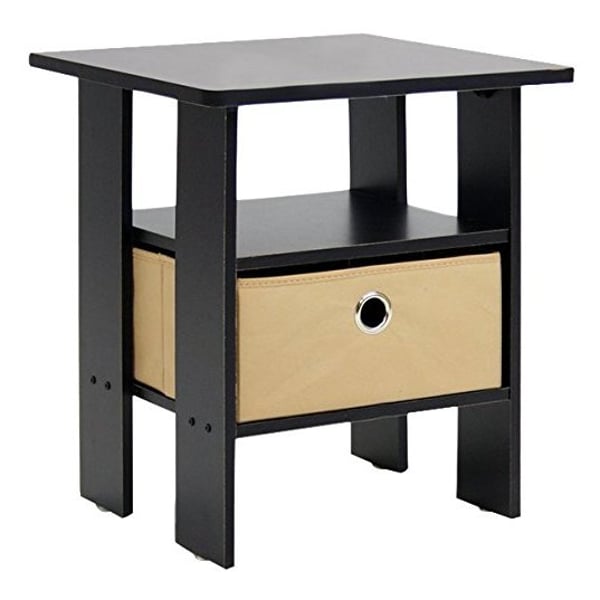 End Table Bedroom Night Stand in Black Color