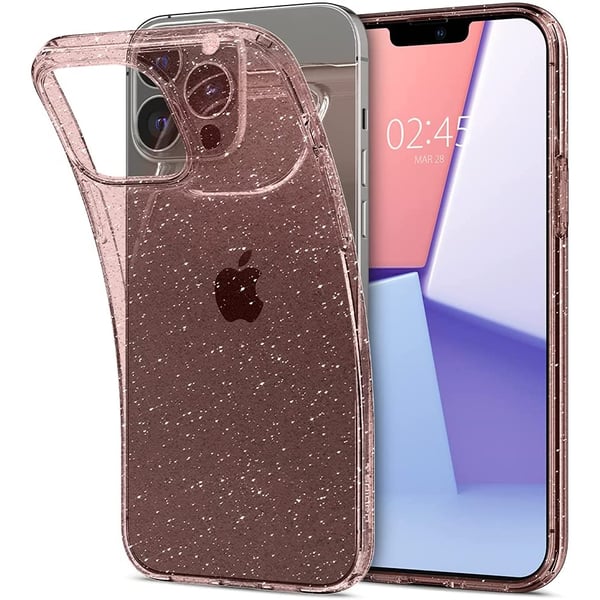 Spigen Liquid Crystal Glitter Designed For Iphone 13 Pro Max Case Cover - Rose Quartz