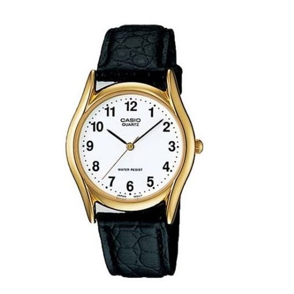 Casio Enticer Black Leather Men Watch MTP-1094Q-7BDF Casio Enticer Black Leather Men Watch MTP-1094Q-7BDF
