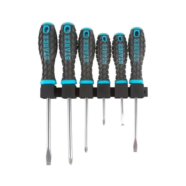 Screwdriver Set 6pcs Soft Rubber Grip Handle Starex Brand