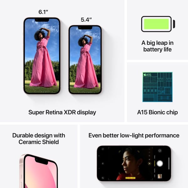iPhone 13 128GB Pink (FaceTime Physical Dual Sim - International Specs) iPhone 13 128GB Pink (FaceTime Physical Dual Sim - International Specs)