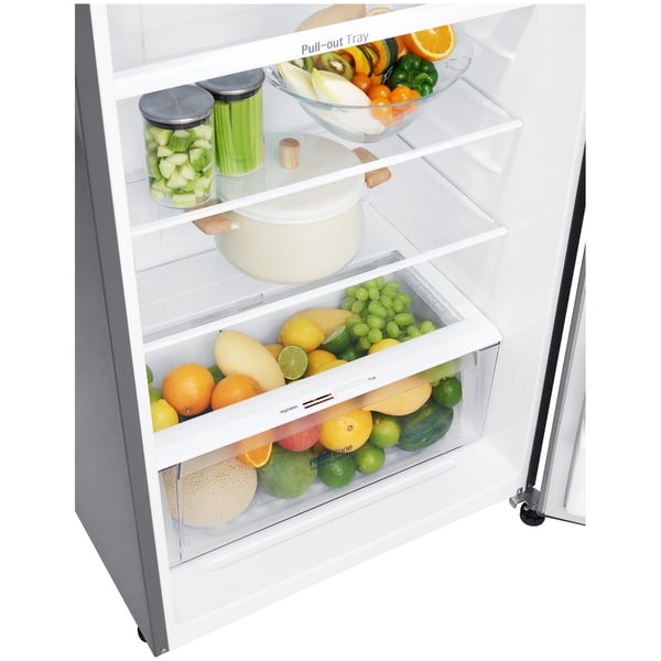 LG Refrigerator Top Freezer, 427 Litres, Smart Inverter Compressor, Multi Air Flow, Smart Diagnosis - GN-B492SQCL