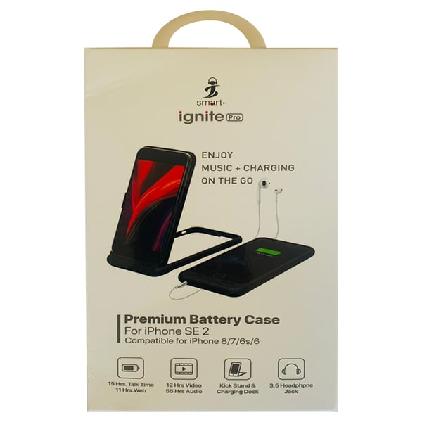 Smart BSE28 ignite Pro Premium Battery Case Music + Charging For iPhoneSE 2
