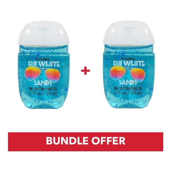 Bath & Body Works Pocketbac Fiji White Sands Anti-Bacterial Hand Gel 29ml Pack Of 2pcs