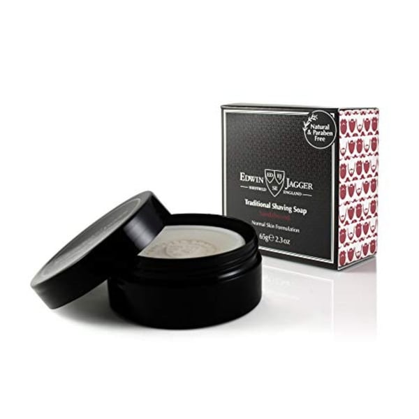 Edwin Jagger 99.9% Natural Traditional Shaving Soap In Travel Tub - Sandalwood 2.3-Ounce Edwin Jagger 99.9% Natural Traditional Shaving Soap In Travel Tub - Sandalwood 2.3-Ounce