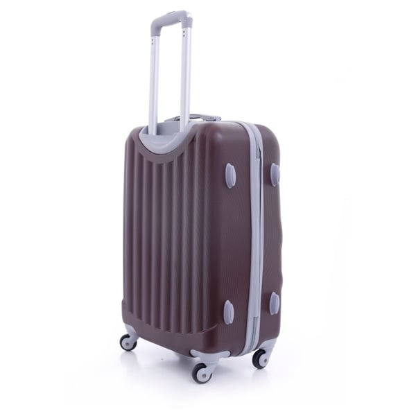 Para John ABS Luggage Travel Trolley With 4 Wheels 3pcs Set Coffee Para John ABS Luggage Travel Trolley With 4 Wheels 3pcs Set Coffee