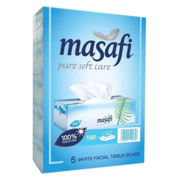 Masafi Tissue White 150 X 2 Ply Pack Of 5