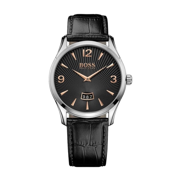 Hugo Boss COMDR Watch For Men with Black Leather Strap