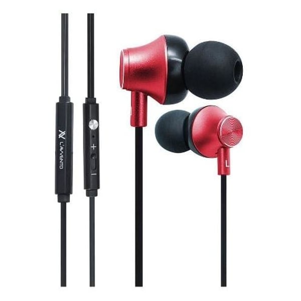 Lavvento HP08R Wired Metal Earphone with Mic 1.2M Black/Red