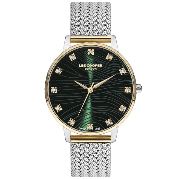 LEE COOPER Women's Analog Green Dial Watch - LC07401.270