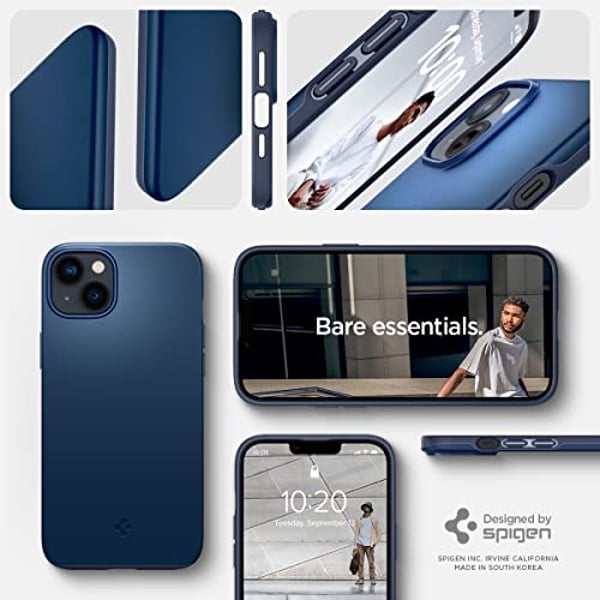 Spigen Thin Fit designed for iPhone 14 Plus case cover - Navy Blue