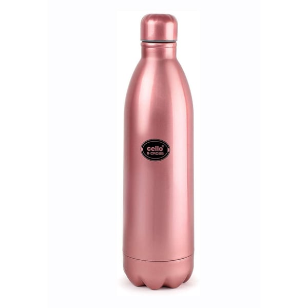 Cello S-Cross Water Bottle, Pink/Purple, 1000 ml, Stainless Steel