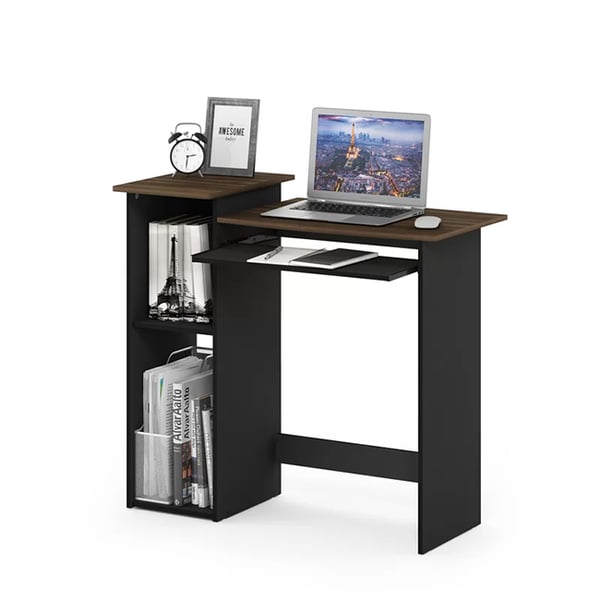 Asghar Furniture - Dusk Computer Desk - Black/Walnut Asghar Furniture - Dusk Computer Desk - Black/Walnut