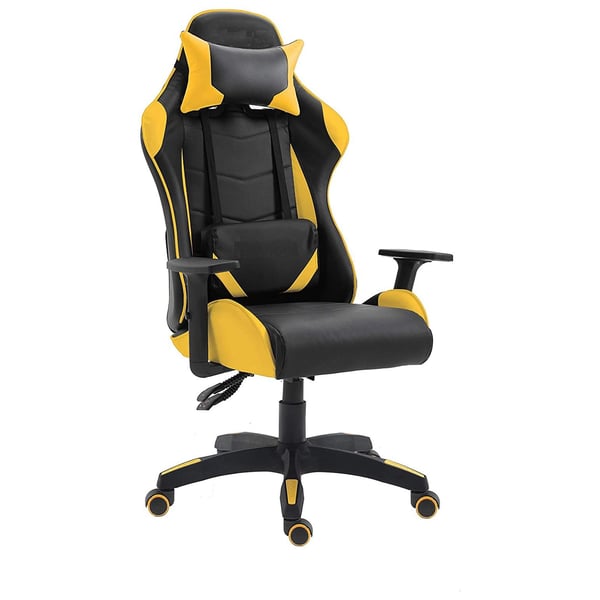 Black and yellow gaming outlet chair