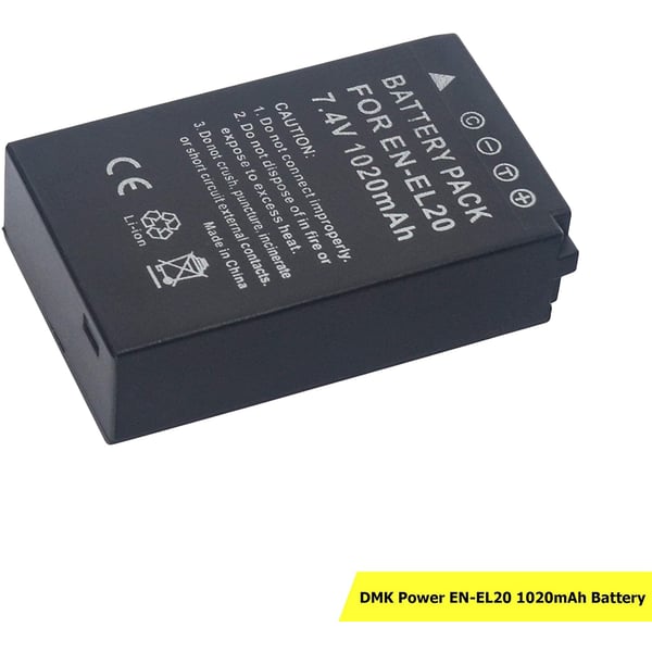 Dmk Power Enel20, En-el20a Battery Compatible With Nikon Coolpix P1000, Dl24-500, Coolpix A, 1 Aw1, 1 J1, 1 J2, 1 J3, 1 S1, 1 V3 Digital Camera