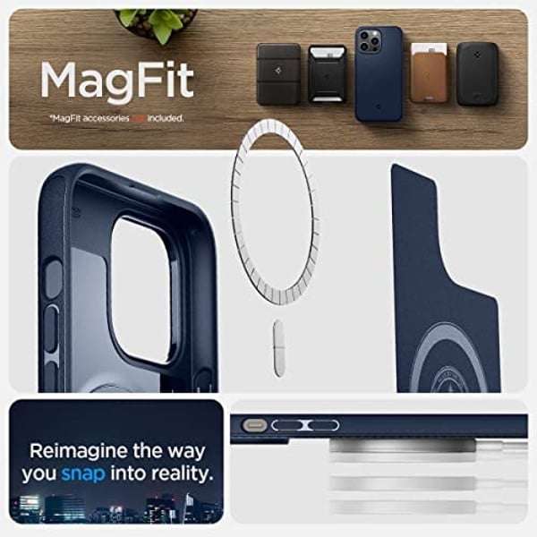 Spigen Mag Armor (MagFit) compatible with Magsafe designed for iPhone 14 Pro Max case cover (2022) - Navy Blue Spigen Mag Armor (MagFit) compatible with Magsafe designed for iPhone 14 Pro Max case cover (2022) - Navy Blue