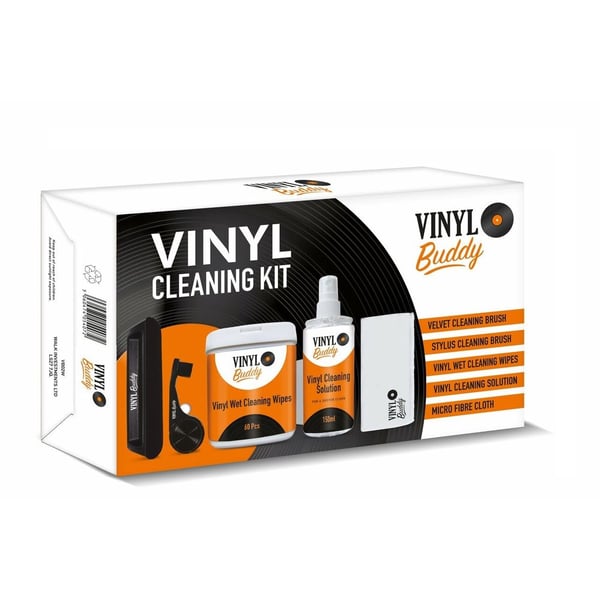 Vinyl Record Cleaning Kit, 5 Piece Set Including Velvet Lp Cleaning Brush, Stylus Brush, Cleaning Solution, Wet Wipes And Micro Fiber Cleaning Cloth