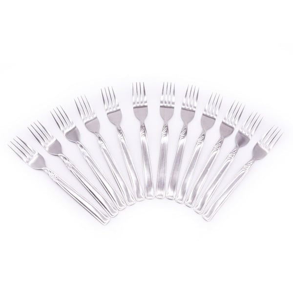 Buy 12 Pieces Stainless Steel Dessert Fork Online in UAE Sharaf DG